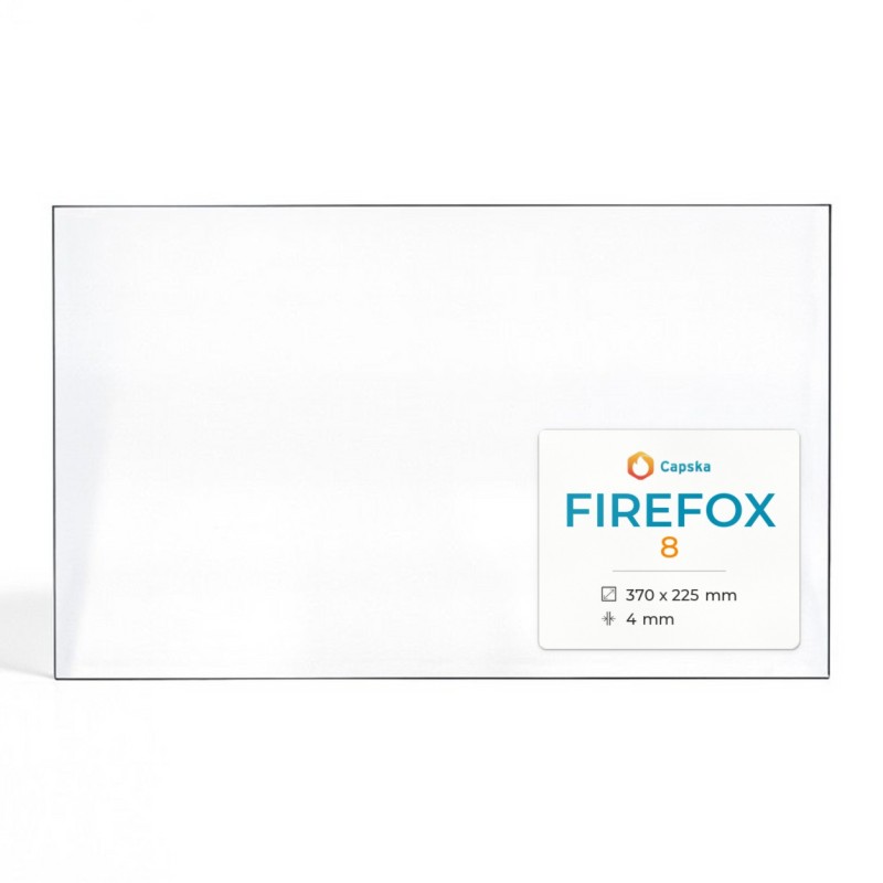 Vitre Firefox 8 - Verre Rectangle pour poêle à bois