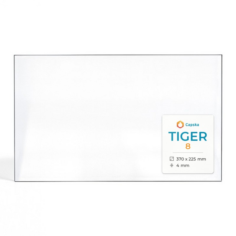 Vitre Tiger 8 - Verre Rectangle pour poêle à bois