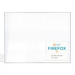 Firefox 12 Glas - Rechteck Kaminglas für Kaminofen