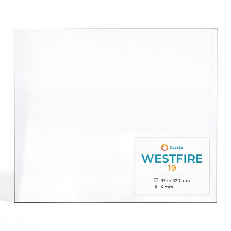 Vitre Westfire 19 - Verre Rectangle pour poêle à bois