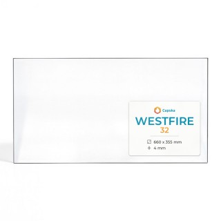 Vitre Westfire 32 - Verre Rectangle pour poêle à bois