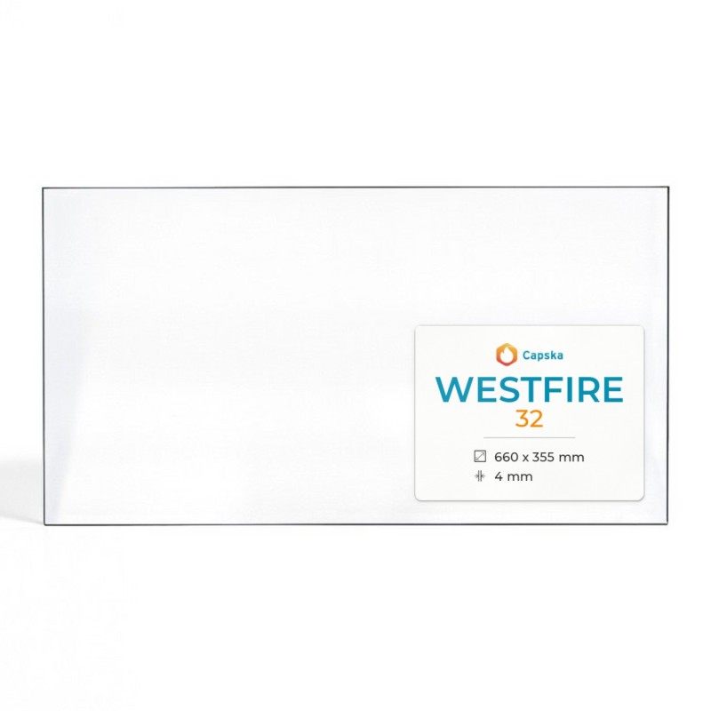 Vetro Westfire 32 - Vetro Rettangolo per stufa a legna