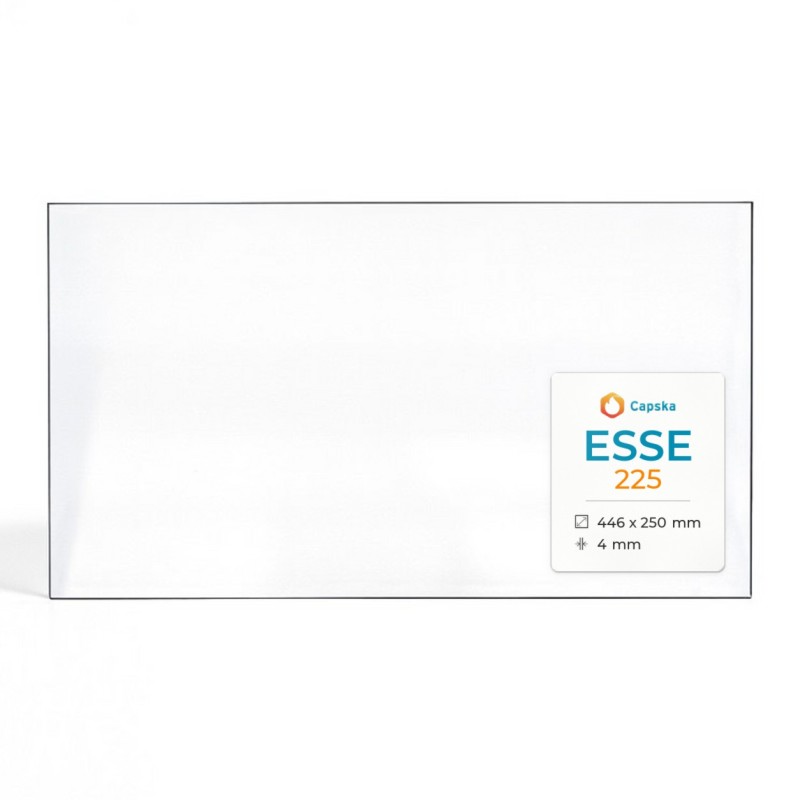 Vitre Esse 225 - Verre Rectangle pour poêle à bois