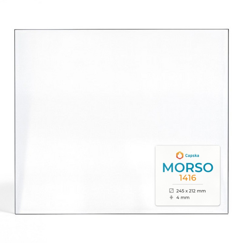 Vitre Morso 1416 - Verre Rectangle pour poêle à bois