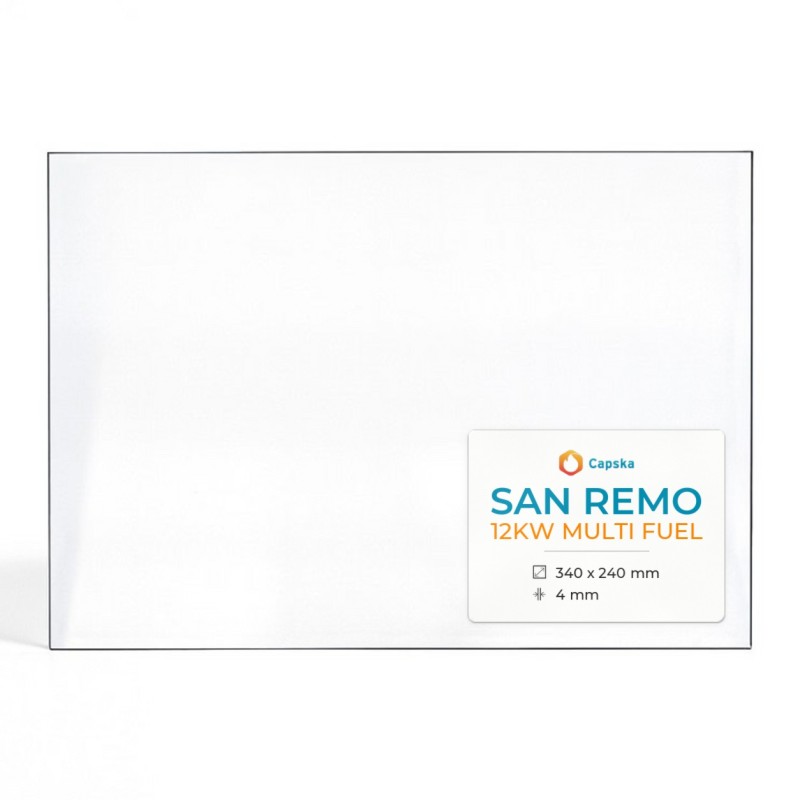Vetro San Remo 12KW MULTI FUEL - Vetro Rettangolo per stufa a legna