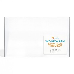 Woodwarm 12KW PLUS FIREVIEW Glass - Rectangular glass panel for wood burning stove