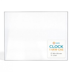 Vitre Clock 1-4KW GAS - Verre Rectangle pour poêle à bois