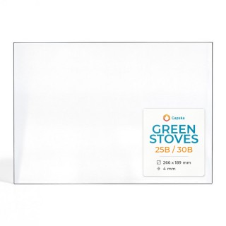 Green Stoves 25B / 30B Glas - Rechteck Kaminglas für Kaminofen