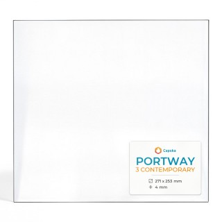 Portway 3 CONTEMPORARY Glass - Rectangular Panel for Wood Burning Stove