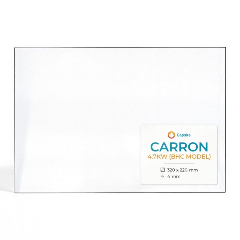 Carron 4.7KW (BHC MODEL) Glas - Rechteck Kaminglas für Kaminofen