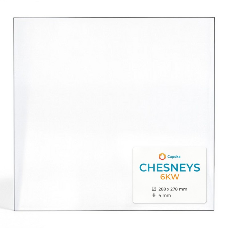 Vitre Chesneys 6KW - Verre Rectangle pour poêle à bois