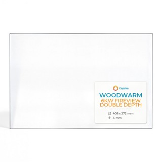 Vitre Woodwarm 6KW FIREVIEW DOUBLE DEPTH - Verre Rectangle pour poêle à bois