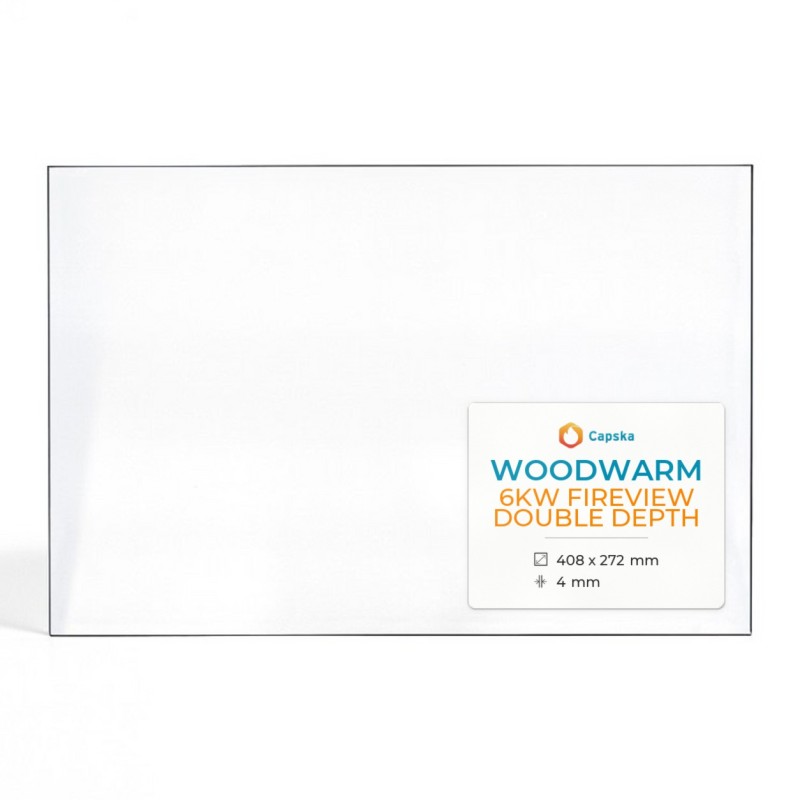Kaminglas Woodwarm 6KW FIREVIEW DOUBLE DEPTH - Rechteckig