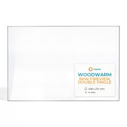 Vitre Woodwarm 6KW FIREVIEW DOUBLE SINGLE - Verre Rectangle pour poêle à bois