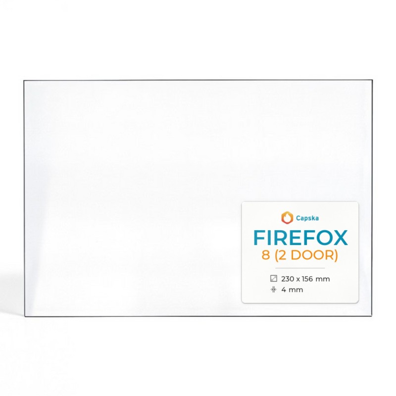 Vetro Firefox 8 (2 DOOR) - Vetro Rettangolo per stufa a legna