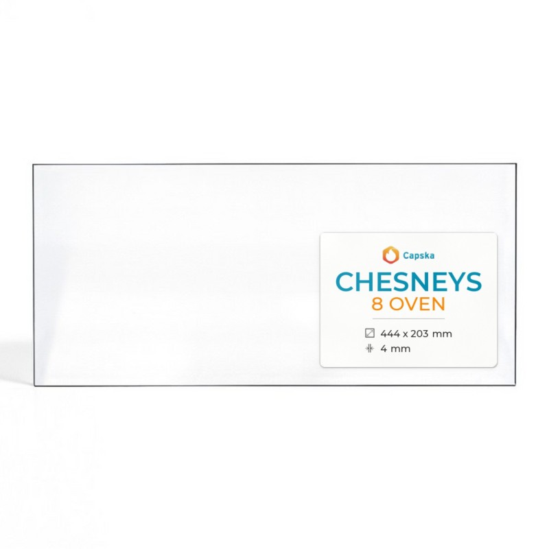 Chesneys 8 OVEN Glas - Rechteck Kaminglas für Kaminofen