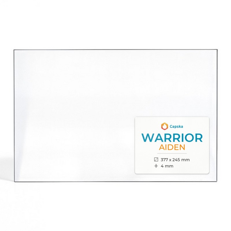 Vitre Warrior AIDEN - Verre Rectangle pour poêle à bois