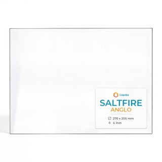 Saltfire ANGLO Glas - Rechteck Kaminglas für Kaminofen