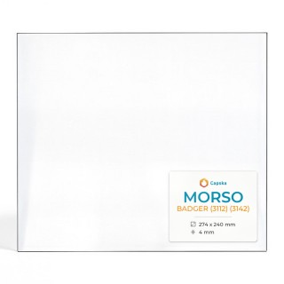 Morso BADGER (3112) (3142) Glass - Rectangular Panel for Wood Burning Stove