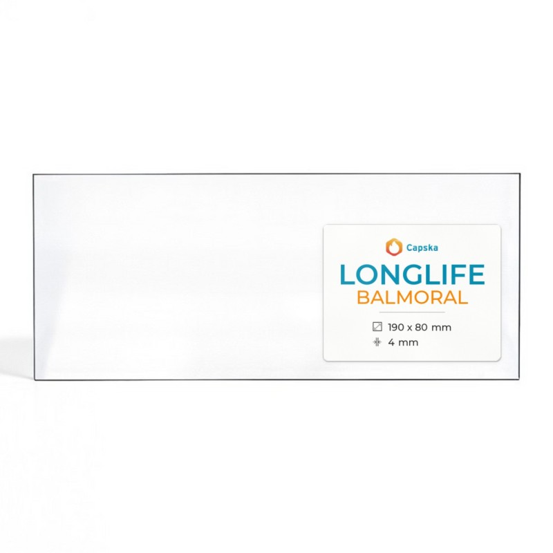 Vitre Longlife BALMORAL - Verre Rectangle pour poêle à bois