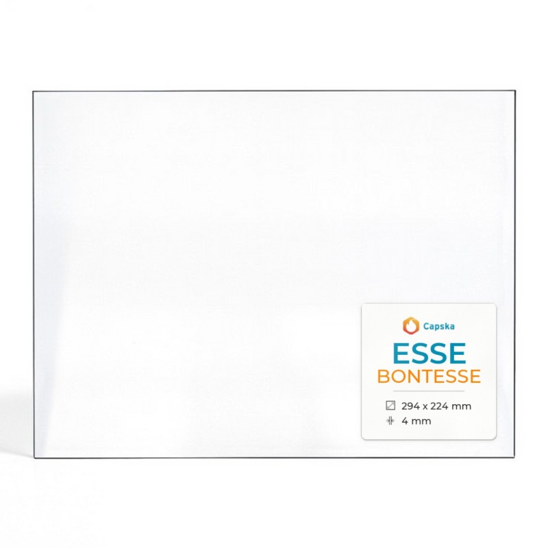 ESSE BONTESSE Glass Panel for Wood Burning Stove - Rectangular Shape