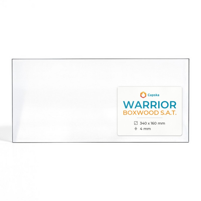 Warrior BOXWOOD S.A.T. Glass - Rectangular Glass Panel for Wood Burning Stove