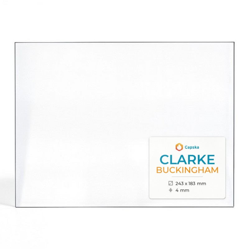 Vitre Clarke BUCKINGHAM - Verre Rectangle pour poêle à bois