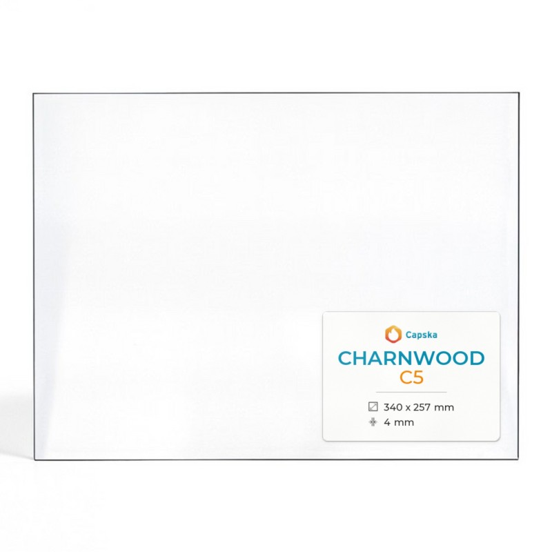Vitre Charnwood C5 - Verre Rectangle pour poêle à bois