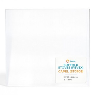 Vitre Suffolk Stoves (Pevex) CAPEL (ST0709) - Verre Rectangle pour poêle à bois