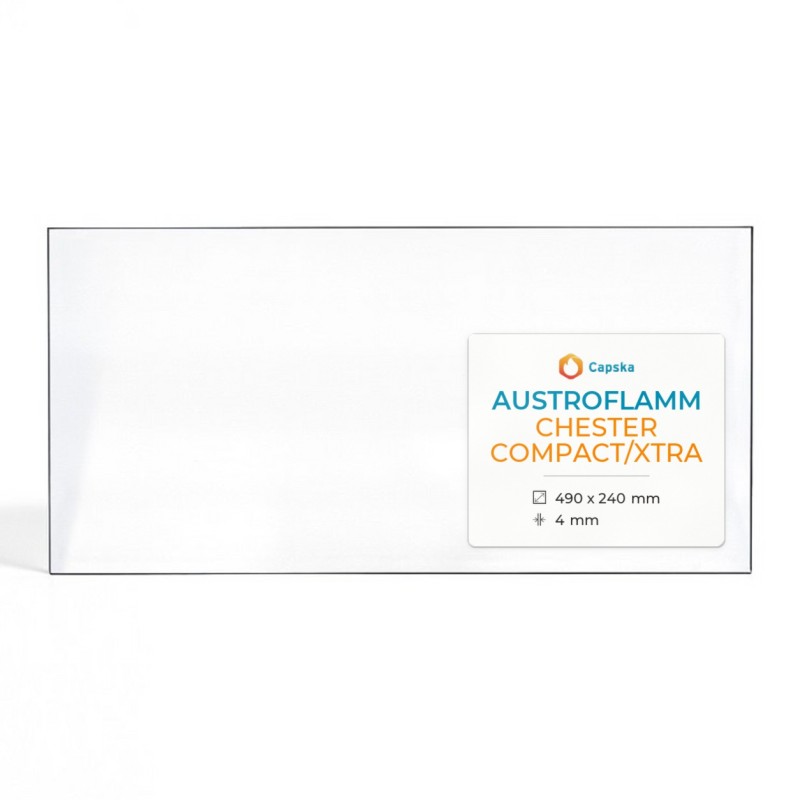 Austroflamm CHESTER COMPACT/XTRA Glas - Rechteck Kaminglas für Kaminofen