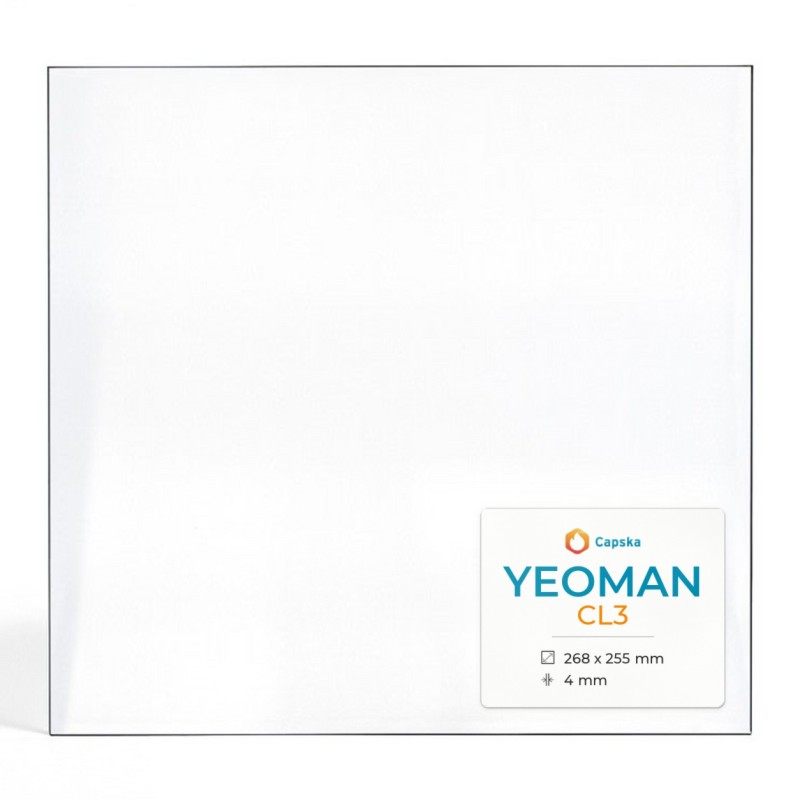 Vitre Yeoman CL3 - Verre Rectangle pour poêle à bois