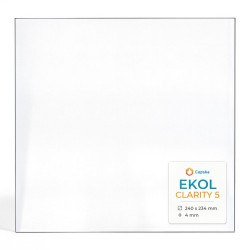 Ekol CLARITY 5 Glass - Rectangular glass panel for wood burning stove
