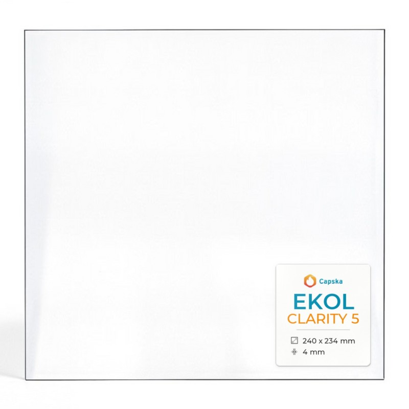 Vitre Ekol CLARITY 5 - Verre Rectangle pour poêle à bois