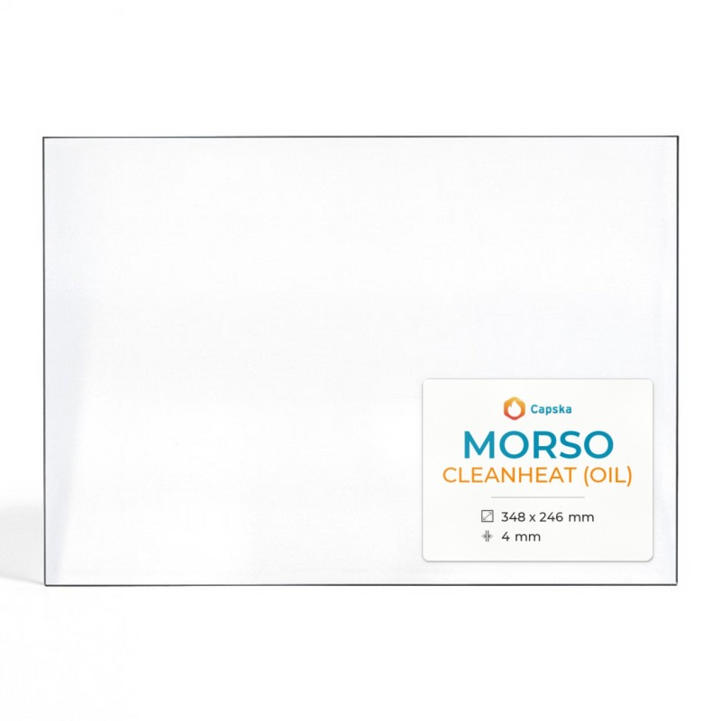 Vitre Morso CLEANHEAT (OIL) - Verre Rectangle pour poêle à bois