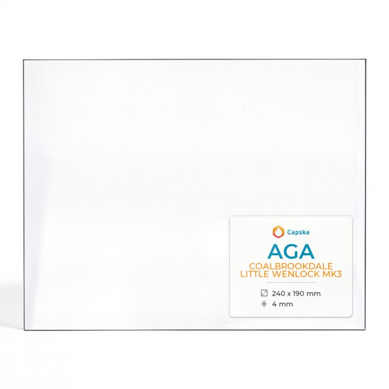 Aga COALBROOKDALE LITTLE WENLOCK MK3 Glas - Rechteck Kaminglas