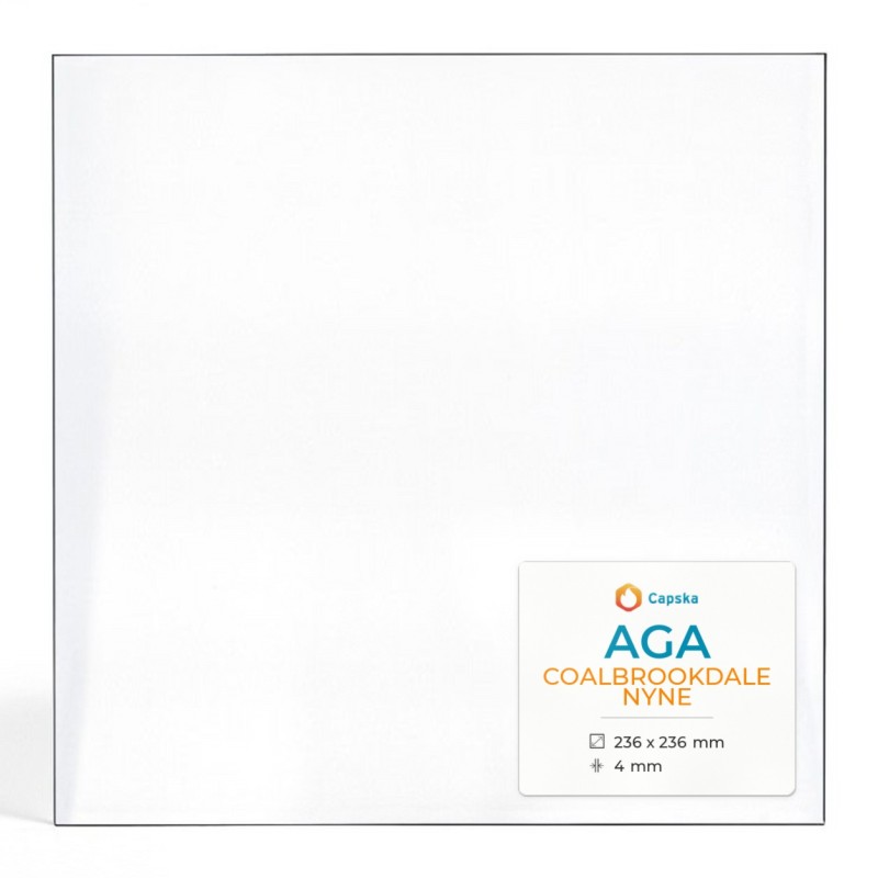 Aga COALBROOKDALE NYNE Glass Panel - Heat Resistant Rectangular Design