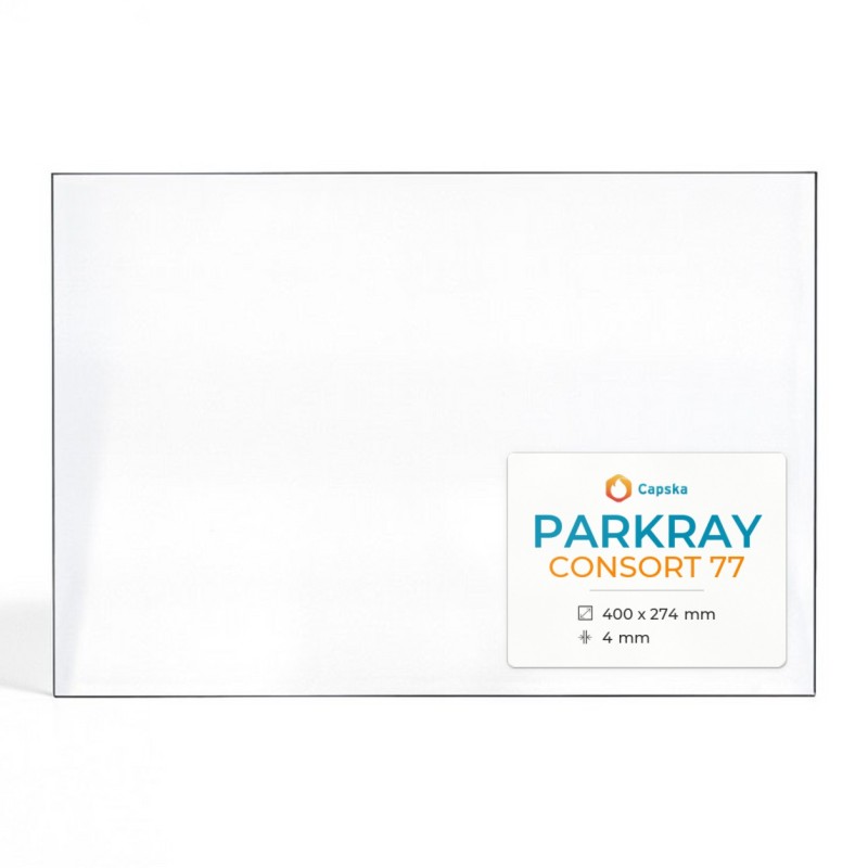 Parkray CONSORT 77 Glas - Rechteck Kaminglas für Kaminofen