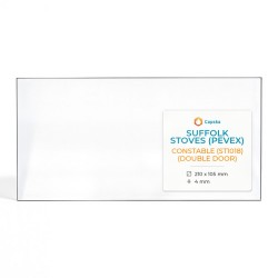 Suffolk Stoves (Pevex) CONSTABLE (ST1018) (DOUBLE DOOR) Glass - Rectangular glass panel for wood burning stove