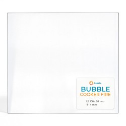 Bubble COOKER FIRE Glass - Rectangular glass panel for wood burning stove