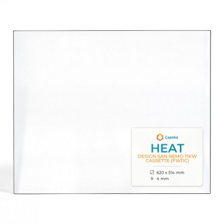 HEAT DESIGN SAN REMO 11KW Glass Cassette - Rectangular Wood Burning Stove Panel