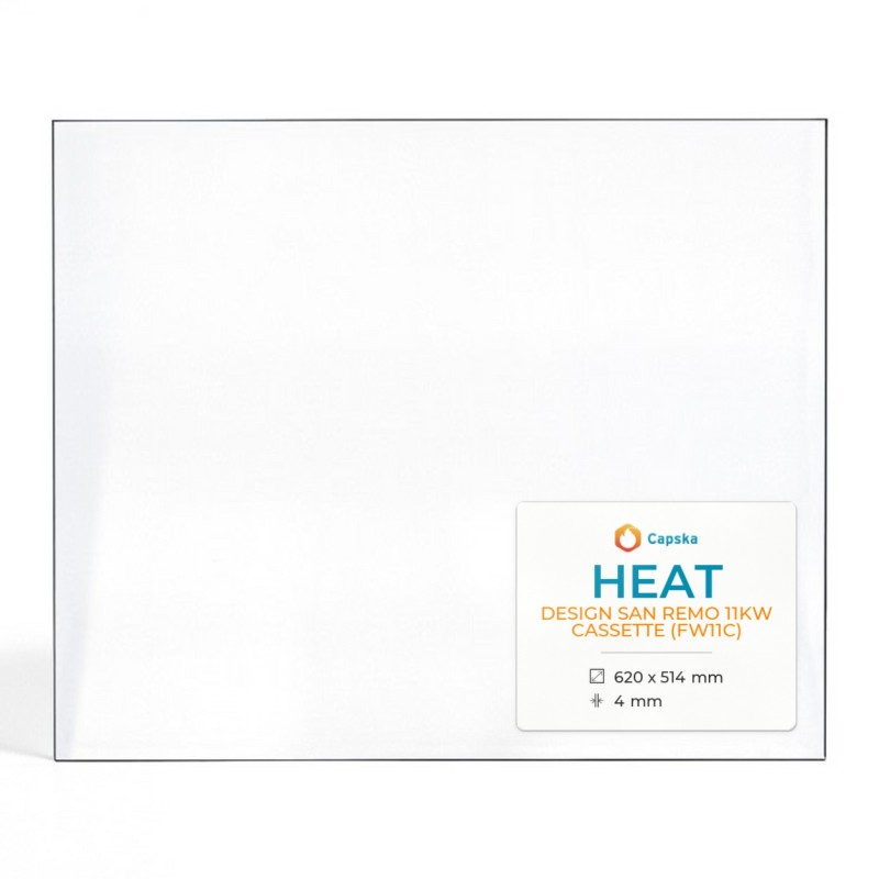 Kaminglas Heat DESIGN SAN REMO 11KW CASSETTE (FW11C) - Rechteckig