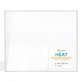 Kaminglas Heat DESIGN SAN REMO 8KW CASSETTE (FW09C) Rechteck 430x360x4mm