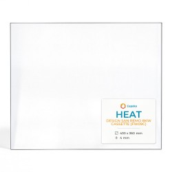 Heat DESIGN SAN REMO 8KW CASSETTE (FW09C) Glas - Rechteck Kaminglas für Kaminofen