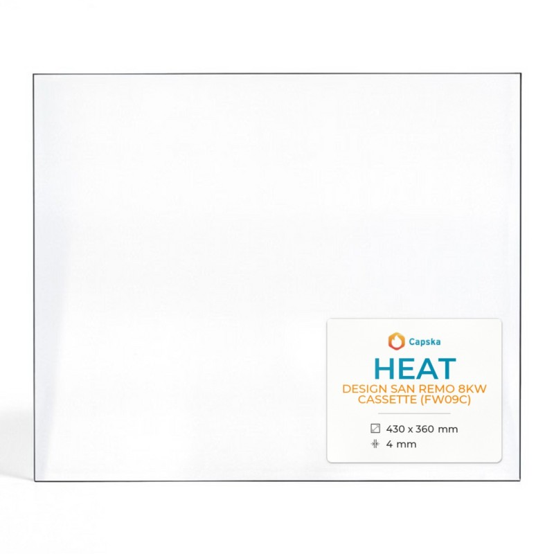 Vitre Heat DESIGN SAN REMO 8KW CASSETTE (FW09C) - Verre Rectangle pour poêle à bois