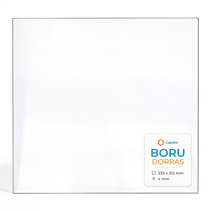 Boru DORRAS Glas - Rechteck Kaminglas für Kaminofen