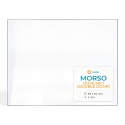 Vetro Morso DOVE MK 1 (DOUBLE DOOR) - Vetro Rettangolo per stufa a legna