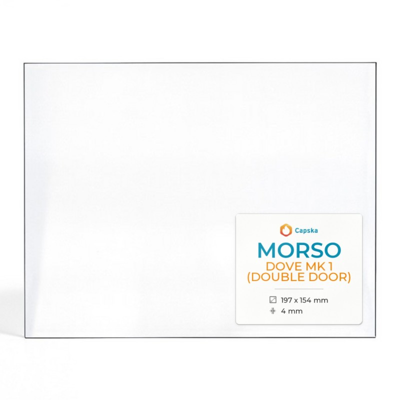 Morso DOVE MK 1 Glass Panel - Rectangular Double Door for Stove