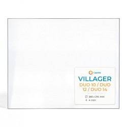 Vitre Villager DUO 10 / DUO 12 / DUO 14 - Verre Rectangle pour poêle à bois