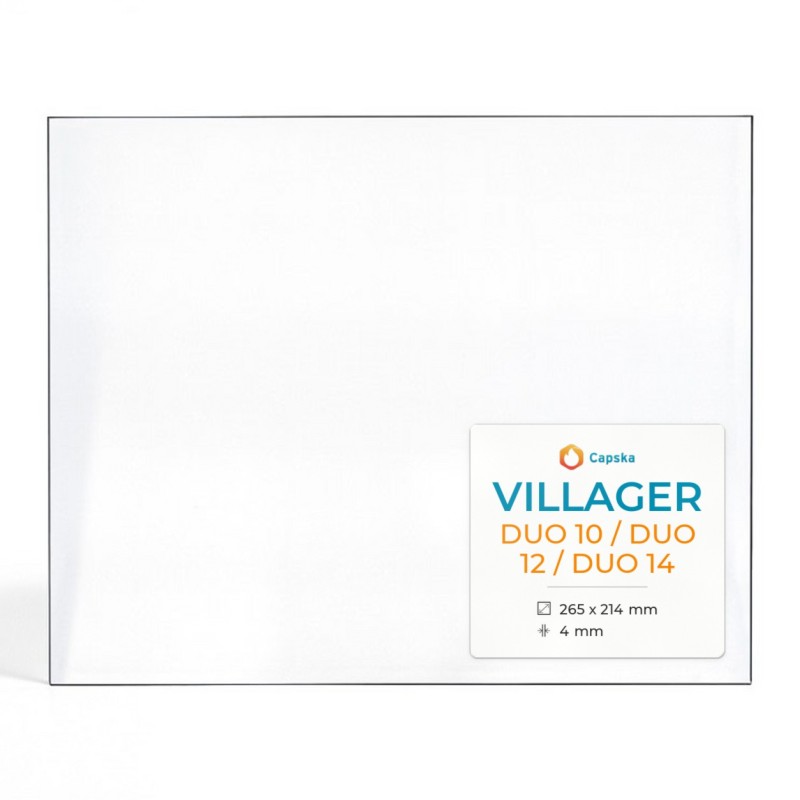 Vitre Villager DUO 10/12/14 - Verre Rectangle pour poêle à bois