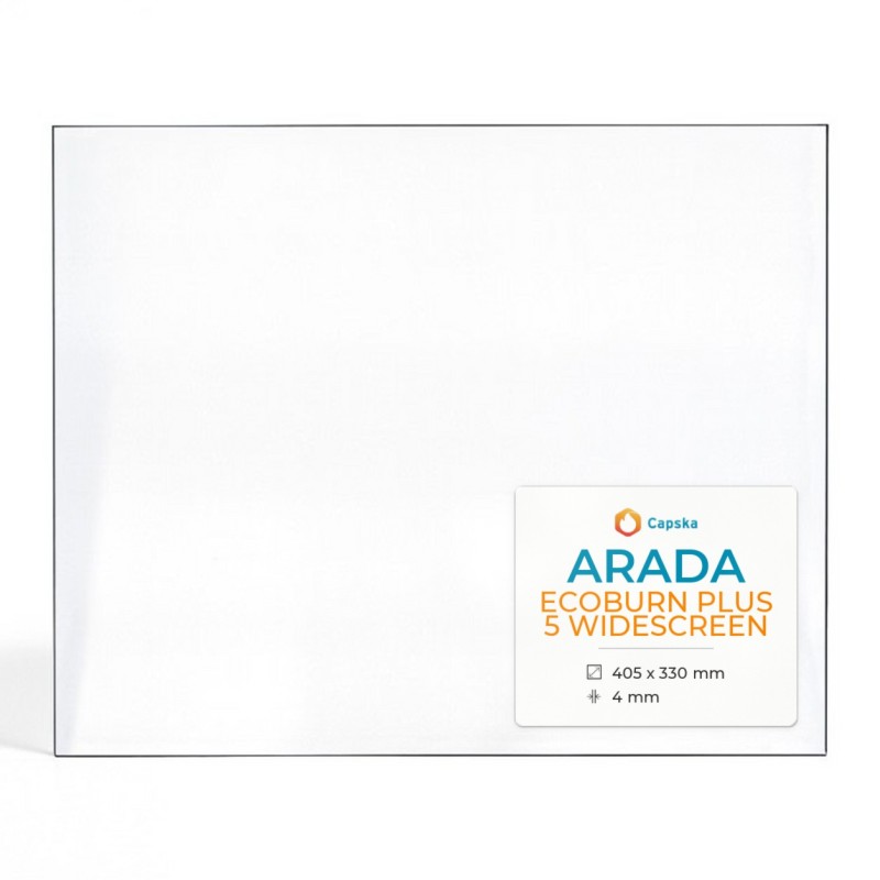 Arada ECOBURN PLUS 5 WIDESCREEN Glas - Rechteck Kaminglas für Kaminofen